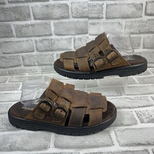 Eastland Men's Size 11 Brown Distressed Leather Fisherman Sandals Vintage